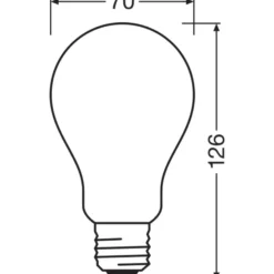 Ledvance Classic LED E27 Päron Filament Matt 17W 2452lm - 827 Extra Varm Vit | Ersättare 150W