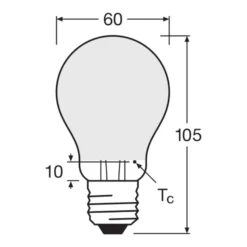 Ledvance Classic LED E27 Päron Filament Matt 7.5W 1055lm - 827 Extra Varm Vit | Ersättare 75W