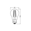 Ledvance Classic LED E27 Päron Filament Klar 5W 1055lm - 827 Extra Varm Vit | Dimbar - Ersättare 75W