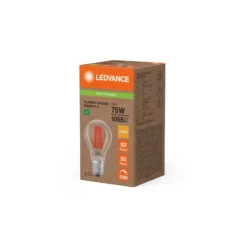 Ledvance Classic LED E27 Päron Filament Klar 5W 1055lm - 827 Extra Varm Vit | Dimbar - Ersättare 75W