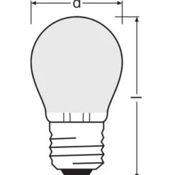 Ledvance Classic LED E27 Päron Filament Matt 2.5W 250lm - 827 Extra Varm Vit | Ersättare 25W