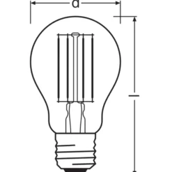 Ledvance Classic LED E27 Päron Filament Klar 7.5W 1055lm - 940 Cool white | Bästa färgåtergivning - Dimbar - Ersättare 75W