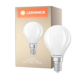 Ledvance Classic LED E14 Päron Matt 3.4W 470lm - 827 Extra Varm Vit | Dimbar - Ersättare 40W