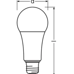 Ledvance Classic LED E27 Päron Matt 20W 2452lm - 827 Extra Varm Vit | Dimbar - Ersättare 150W