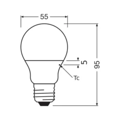Ledvance Classic LED E27 Päron Matt 4.9W 470lm - 827 Extra Varm Vit | Ersättare 40W