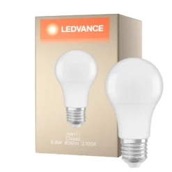 Ledvance Classic LED E27 Päron Matt 8.8W 806lm - 827 Extra Varm Vit | Dagsljus Sensor - Ersättare 60W