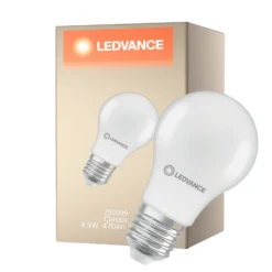 Ledvance Classic LED E27 Päron Matt 4.9W 470lm - 865 Dagsljus | Ersättare 40W