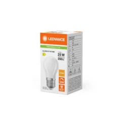 Ledvance Classic LED E27 Päron Matt 1.8W 250lm - 827 Extra Varm Vit | Dimbar - Ersättare 25W