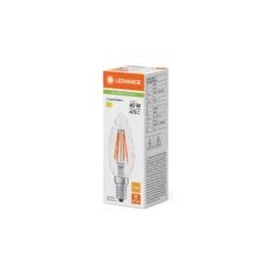 Ledvance Classic LED E14 TWisted Kronljus Filament Klar 3.4W 470lm - 827 Extra Varm Vit | Ersättare 40W
