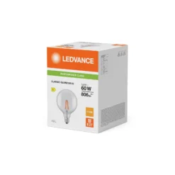 Ledvance Classic LED Globe LED E27 Globe Filament Klar 5.9W 806lm - 827 Extra Varm Vit | Ersättare 60W