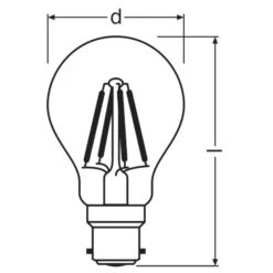 Ledvance Classic Performance LED Lampa B22d Päron Filament Klar 4W 470lm - 827 Extra Varm Vit | Ersättare 40W