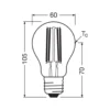 Ledvance Classic Superior LED Lampa E27 Päron Filament Klar 3.8W 806lm - 840 Kallvit | Ersättare 60W