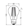 Ledvance Classic Superior LED Lampa E27 Päron Filament Klar 2.2W 470lm - 840 Kallvit | Ersättare 40W