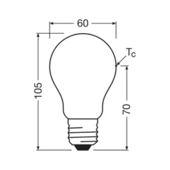 Ledvance Classic Superior LED Lampa E27 Päron Filament Matt 3.8W 806lm - 840 Kallvit | Ersättare 60W