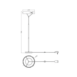 Ledvance Decor Curve Felt Golvlampa Grå 33W 1000lm - 830 Varm Vit | 430mm