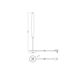 Ledvance Decor Flat Felt Golvlampa Grå 23W 800lm - 830 Varm Vit | 250mm