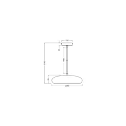 Ledvance Decor Gips/Stål Pure Pendellampa 280 Vit | Passande för E27