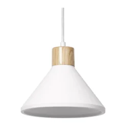 Ledvance Decor Gips/Stål/Trä Pendellampa Vit | Passande för E27