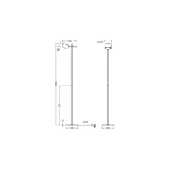 Ledvance Decor Kyoto Golvlampa Svart 12W 350lm - 930 Varm Vit | Bästa Färgåtergivning - Dimbar