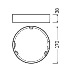 Ledvance Downlight Ram Slim Runda För DN155