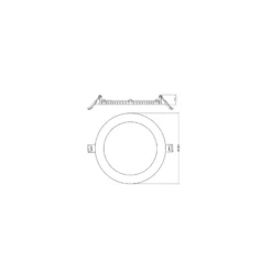 Ledvance Downlight Slim Alu Vit 13W 1300lm 90D - 830 Varm Vit | Utskärning 150mm - IP44
