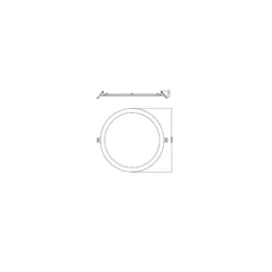 Ledvance Downlight Slim Alu Vit 25W 2500lm 90D - 830 Varm Vit | Utskärning 280mm - IP44