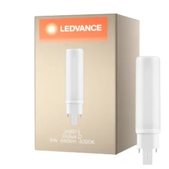 Ledvance Dulux-D LED 6W - 840 Kallvit | 4-Stift - Ersättare 13W