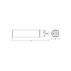 Ledvance Dulux-D LED 10W - 830 Varm Vit | 4-Stift - Ersättare 26W