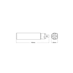 Ledvance Dulux-D LED 7W - 830 Varm Vit | 4-Stift - Ersättare 18W
