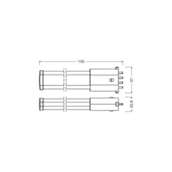 Ledvance Dulux-S/E LED Mains Value 4W 500lm - 830 Varm Vit | Ersättare 9W