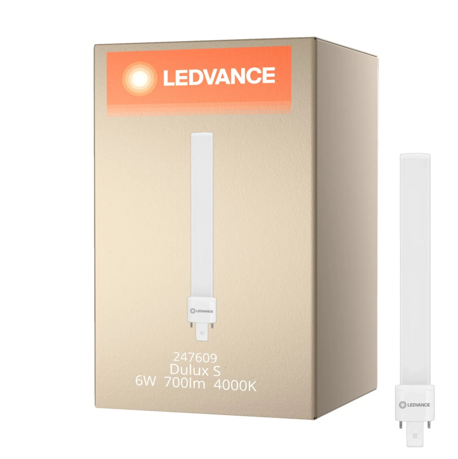 Ledvance Dulux-S LED 6W 700lm - 840 Kallvit | 2-Stift - Ersättare 11W