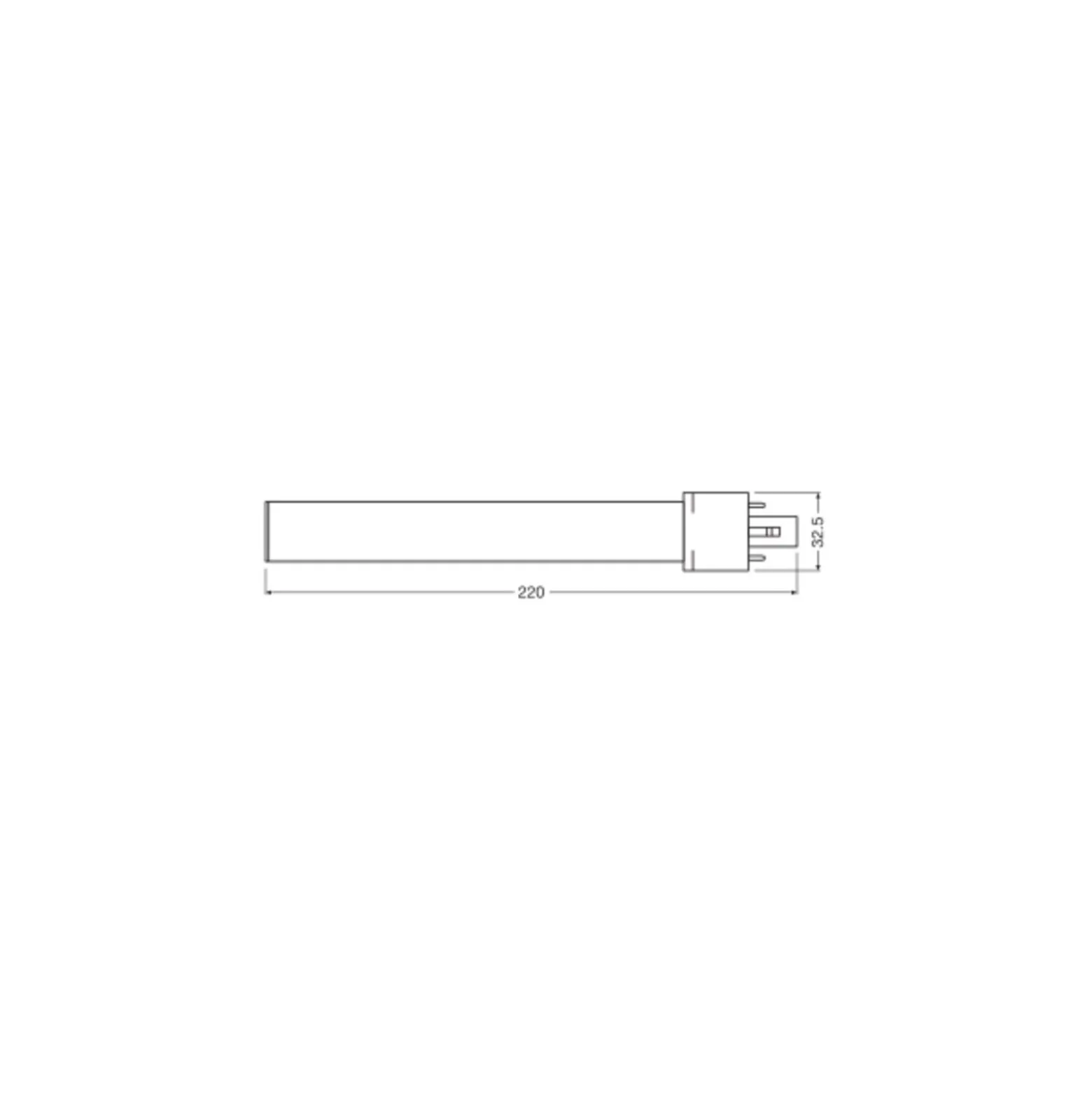 Ledvance Dulux-S LED 6W 700lm - 840 Kallvit | 2-Stift - Ersättare 11W