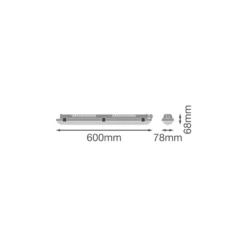 Ledvance LED Allmänbruksarmatur Vattentät Damp Proof Fit 15W 2400lm - 840-850-865 CCT | 60cm - Ersättare 2x18W