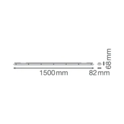 Ledvance LED Allmänbruksarmatur Vattentät Fukttät 58W 8000lm - 840 Kallvit | 150cm - Ersättare 2x58W