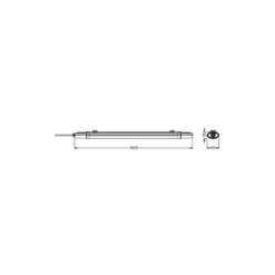 Ledvance LED Allmänbruksarmatur Vattentät Fukttät Eco Slim 18W 1980lm - 840 Kallvit | 60cm