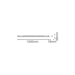 Ledvance LED Allmänbruksarmatur Vattentät Damp Proof Fit 51W 8000lm - 840-850-865 CCT | 150cm - Ersättare 2x58W