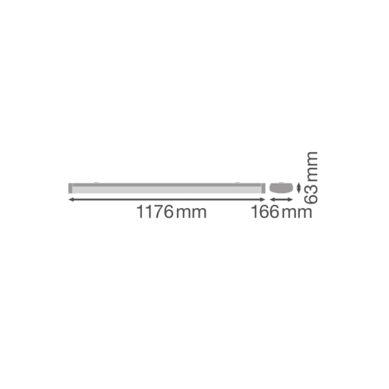 Ledvance LED Allmänbruksarmatur Vattentät 32W 4384lm - 840 Kallvit | 120cm - Dali Dimbar