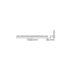 Ledvance LED Allmänbruksarmatur Vattentät Damp Proof Gen 2 81W 11000lm - 840 Kallvit | 150cm - 3 Timmar Nödbelysning - Ersättare 2x58W