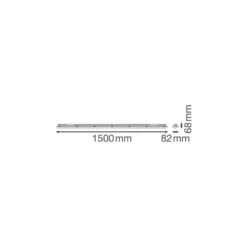 Ledvance LED Allmänbruksarmatur Vattentät Fukttät 39W 6400lm - 840 Kallvit| 150cm - Ersättare 2x58W