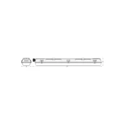 Ledvance LED Allmänbruksarmatur Vattentät Fukttät Armatur Submarine 2x7W 1600lm - 840 Kallvit | 60cm - incl. 2x LED Rör