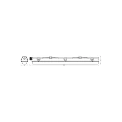 Ledvance LED Allmänbruksarmatur Vattentät Fukttät Armatur Submarine 7W 800lm - 840 Kallvit | 60cm - incl. LED Rör