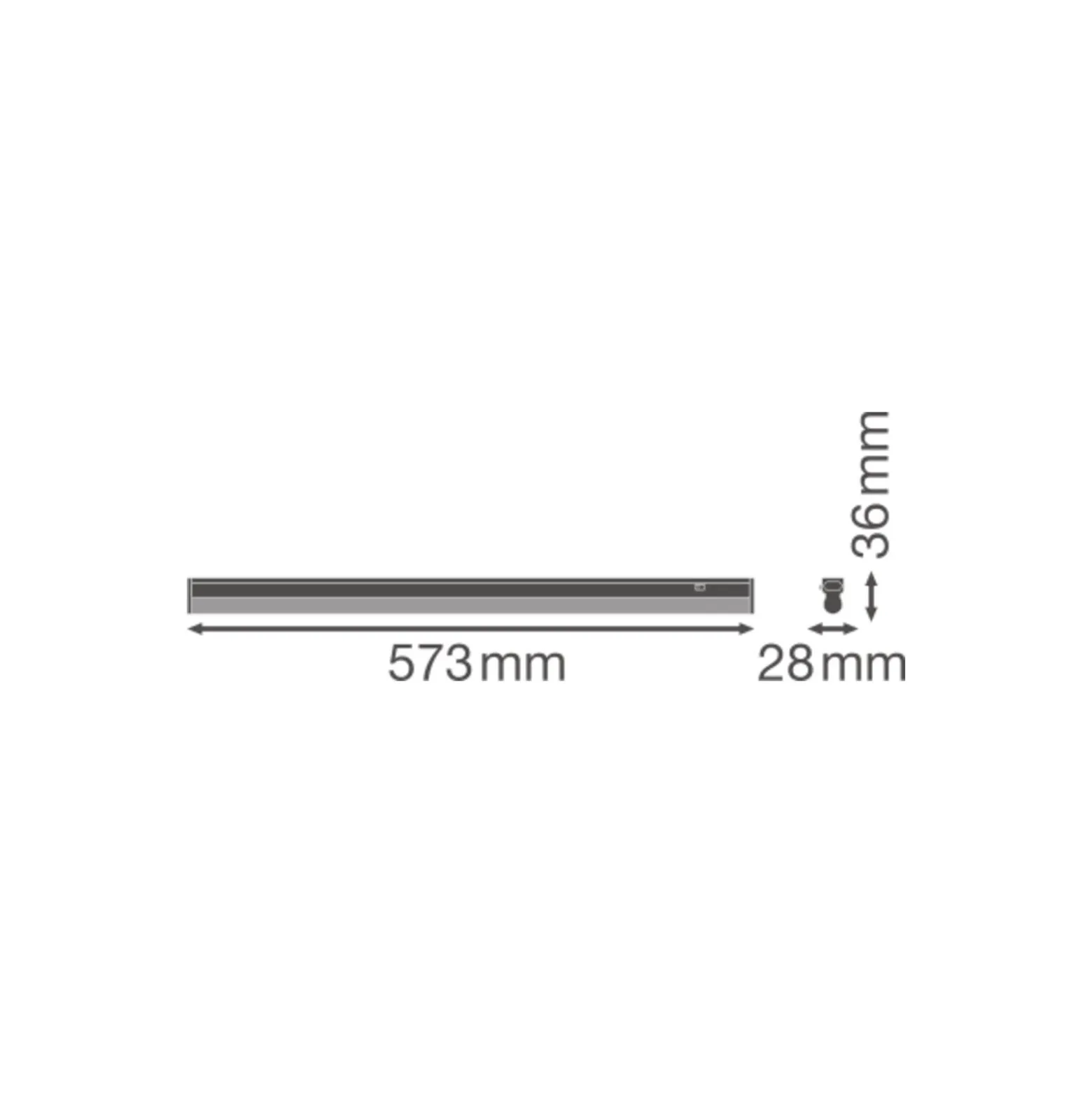 Ledvance LED Allmänbruksarmatur Linear Kompakt Växla 8W 800lm - 840 Kallvit | 60cm