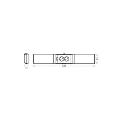 Ledvance LED Allmänbruksarmatur Undercabinet Sockel Trimlös Svart 10W 500lm - 830 Varm Vit | 55cm - med USB