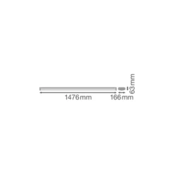 Ledvance LED Allmänbruksarmatur Linjär Surface Stål Vit 45W 6165lm - 840 Kallvit | IP44 - 150cm - Zigbee Dimbar - Ersättare 2x36W