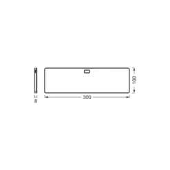 Ledvance LED Allmänbruksarmatur Undercabinet Panel Trimlös Svart 5W 220lm - 830 Varm Vit | 30cm - Fjärrkontroll