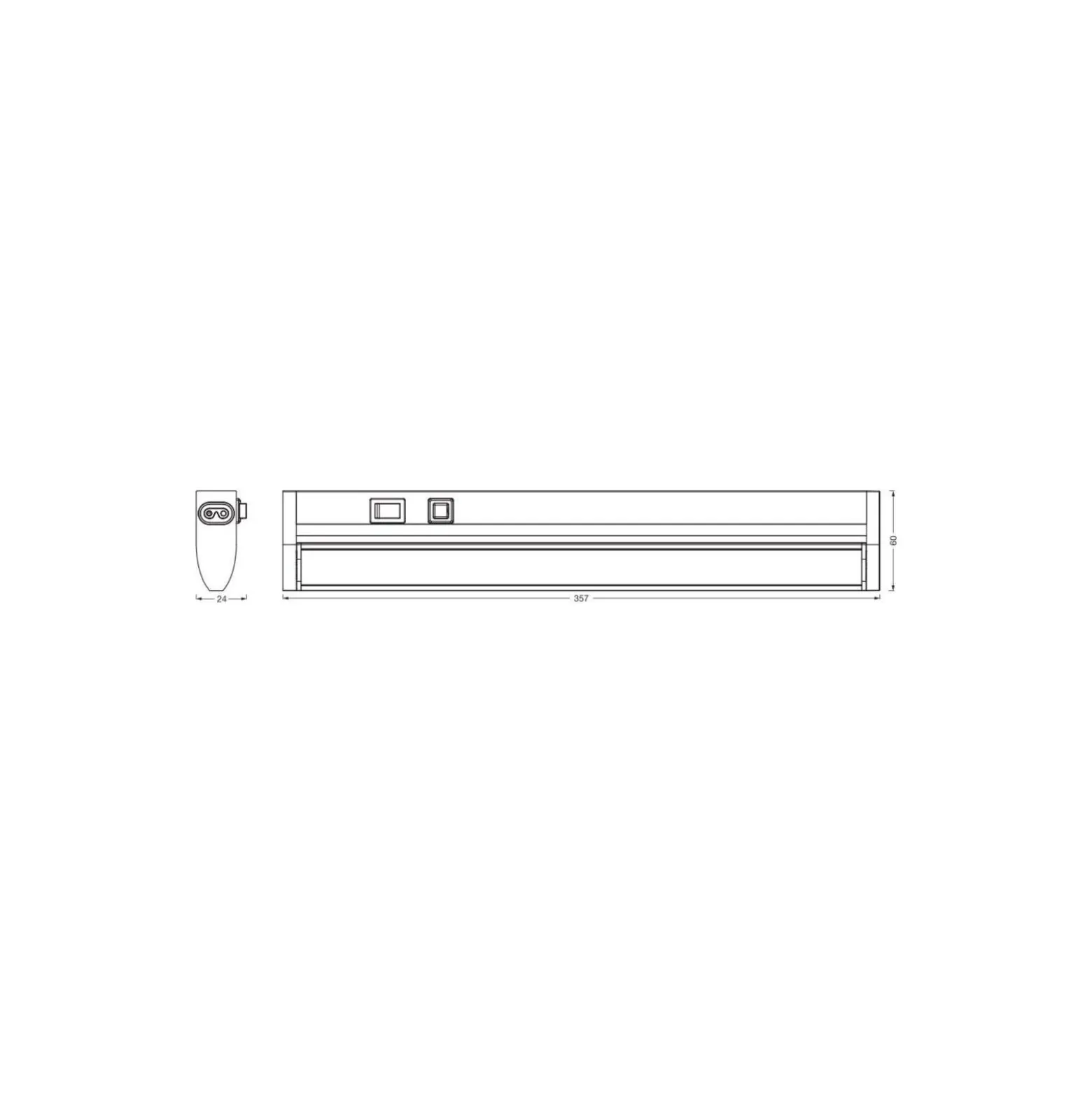 Ledvance LED Allmänbruksarmatur Linear Turn Connect Svart 6W 380lm - 830-840 CCT | 35cm - Push Dimbar