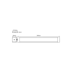 Ledvance LED Allmänbruksarmatur Cabinet LED Slim Vit 6W 250lm - 830 Varm Vit | Dimbar - Rörelse- och Ljussensor