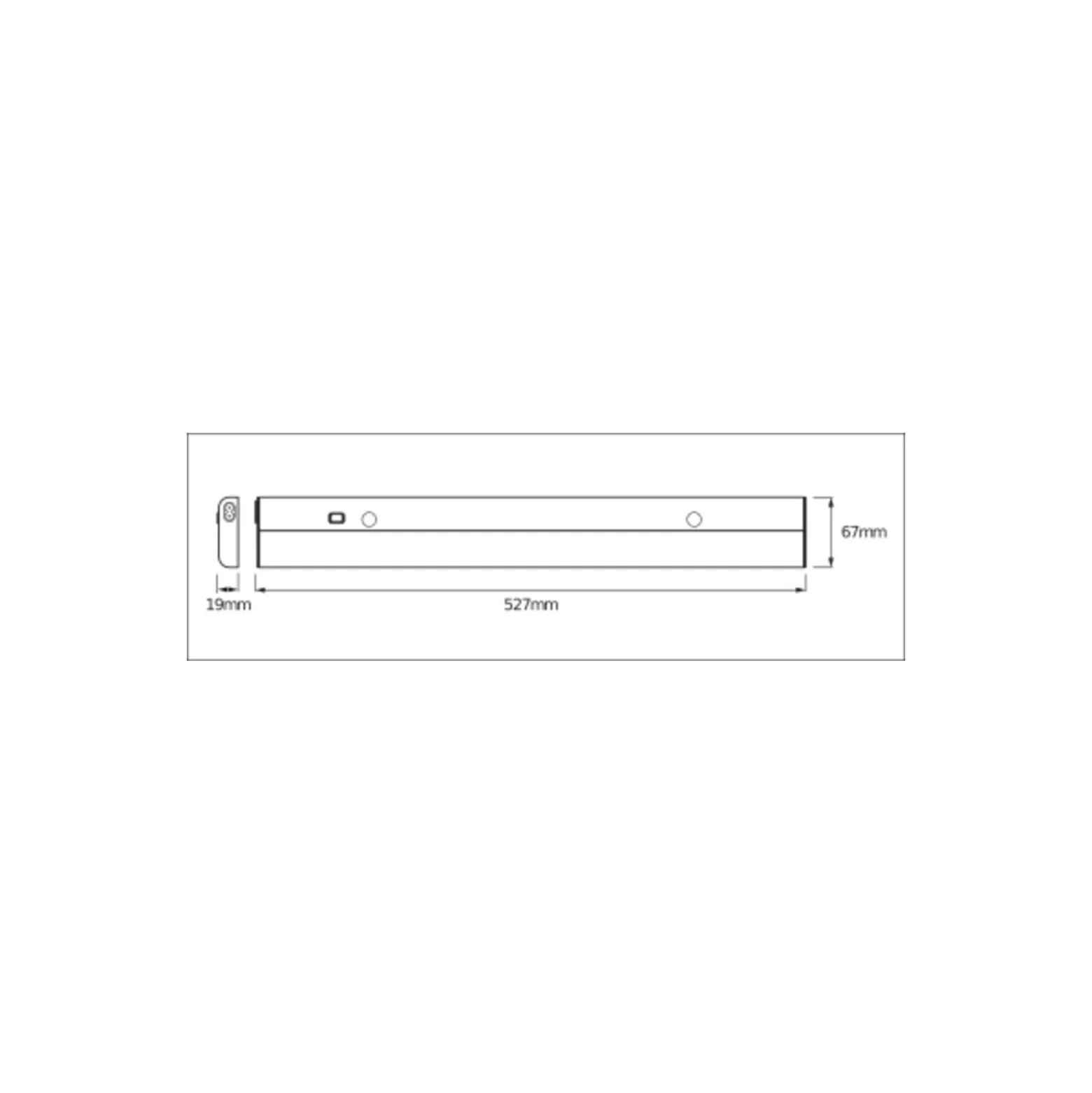 Ledvance LED Allmänbruksarmatur Linear Platt 12W 840lm - 840 Kallvit | 53cm - Rörelse- Och Ljussensor
