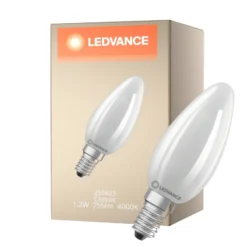 Ledvance LED Classic E14 Kronljus Filament Matt 1.2W 255lm - 840 Kallvit | Ersättare 25W