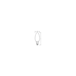 Ledvance LED Classic E14 Kronljus Filament Matt 1.2W 255lm - 840 Kallvit | Ersättare 25W